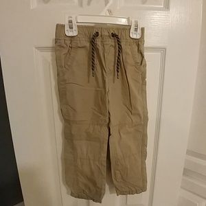 BabyGap jersey lined khaki joggers size 3